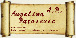 Angelina Matošević vizit kartica